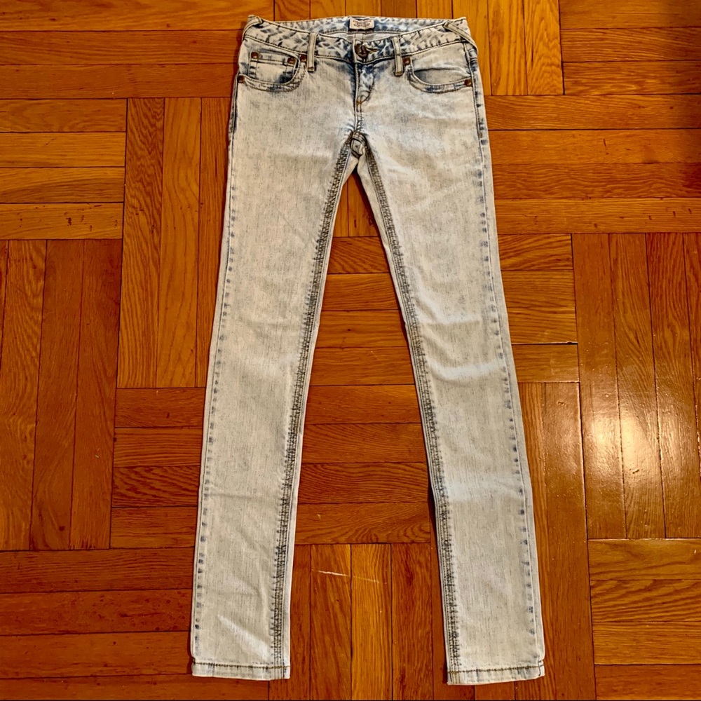 Free people acid washed skinny jeans size 24